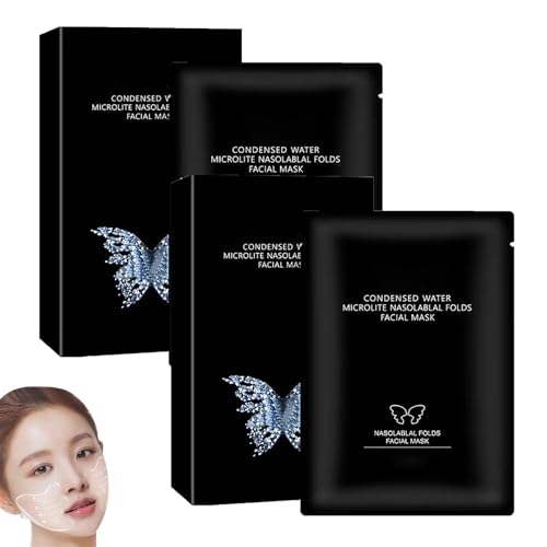 Instant Beauty Face Nutrition Wrinkle Removal Lift Mask, Microcrystal Nasolabial Folds Patch, Hyaluronic Acid Microcrystalline Lifting Decree Patch, Nasolabial Folds Anti-Wrinkle Mask (2box)