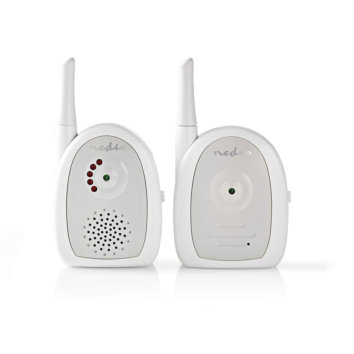 Nedis Audio-Baby-Monitor - Babyphone - FHSS - Rückruffunktion - 300 m - Batteriebetrieben/Netzstromversorgung - 6X AAA NiMH/HR03 - ABS - Weiss/Grau