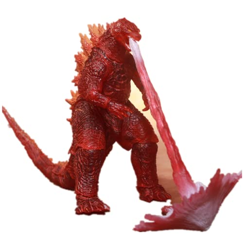 ENFILY Godzilla King of The Monsters Spielzeug, 18 cm Anime Action Kong gegen Godzilla Figuren Spielzeug 2021 mit Jet-Effekt für Kinder (Schwarz) (Schwarz) (Rot)