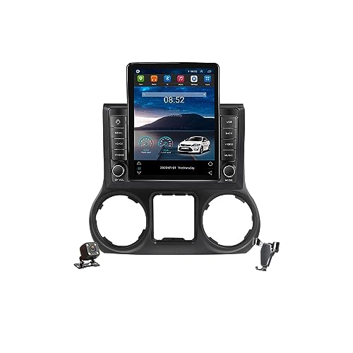 YLOXFW Android 12.0 Autoradio Stereo Navi mit 4G WIFI DSP Carplay für J-eep Wrangler 3 JK 2010-2018 Sat GPS Navigation 10.4 zoll Touchscreen Multimedia Video Player FM BT Receiver,Ts100