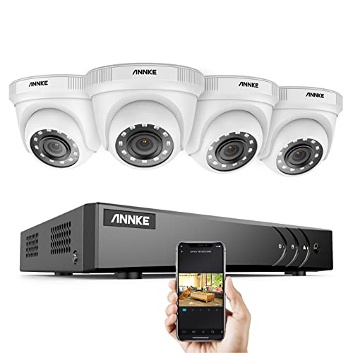 ANNKE Überwachungskamera-Kit 8CH 5MP Lite DVR mit 4 System 1080P CCTV-Überwachungskamera IP66 Wasserdichtes 20M Nachtsichtgerät No-Noise Sicherheitskamerasystem