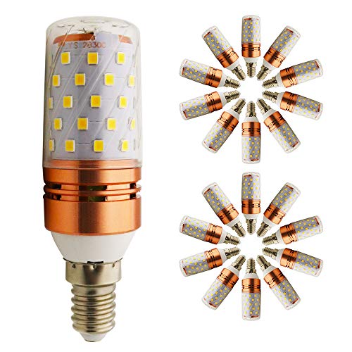 LED Glühbirne 12W / Ersetzt 120w / E14-Sockel / 1200 Lumen /3000 Kelvin Warmweiß Licht - 20er-Pack