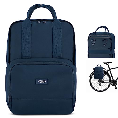 LARKSON Fahrradtaschen für Gepäckträger Damen & Herren Blau - No 6 Bike - 2 in 1 Fahrrad Tasche Rucksack & Gepäckträgertasche Hinten - Wasserabweisend