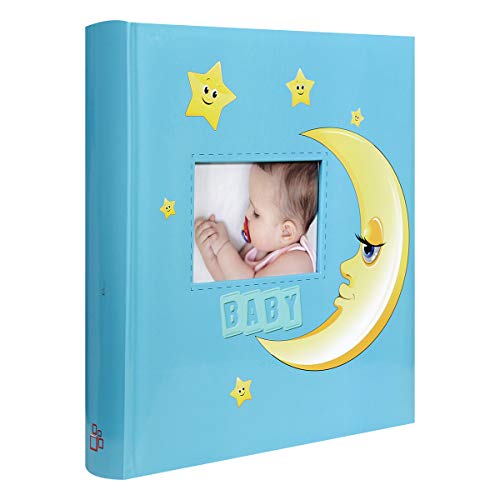 Baby-Fotoalbum, traditionell (Moony, Blau, 100 Seiten)