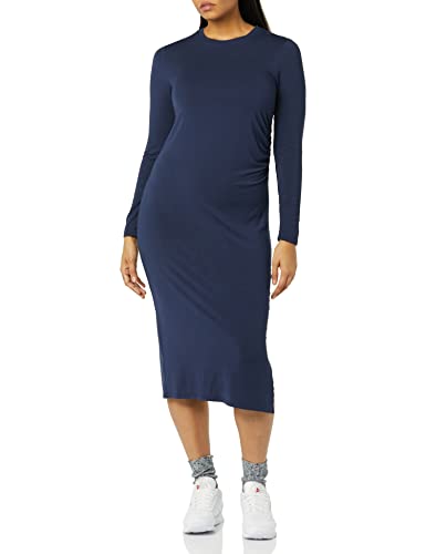 Amazon Aware Damen Jersey-Kleid mit Rüschen (in Übergröße erhältlich), Marineblau, XL