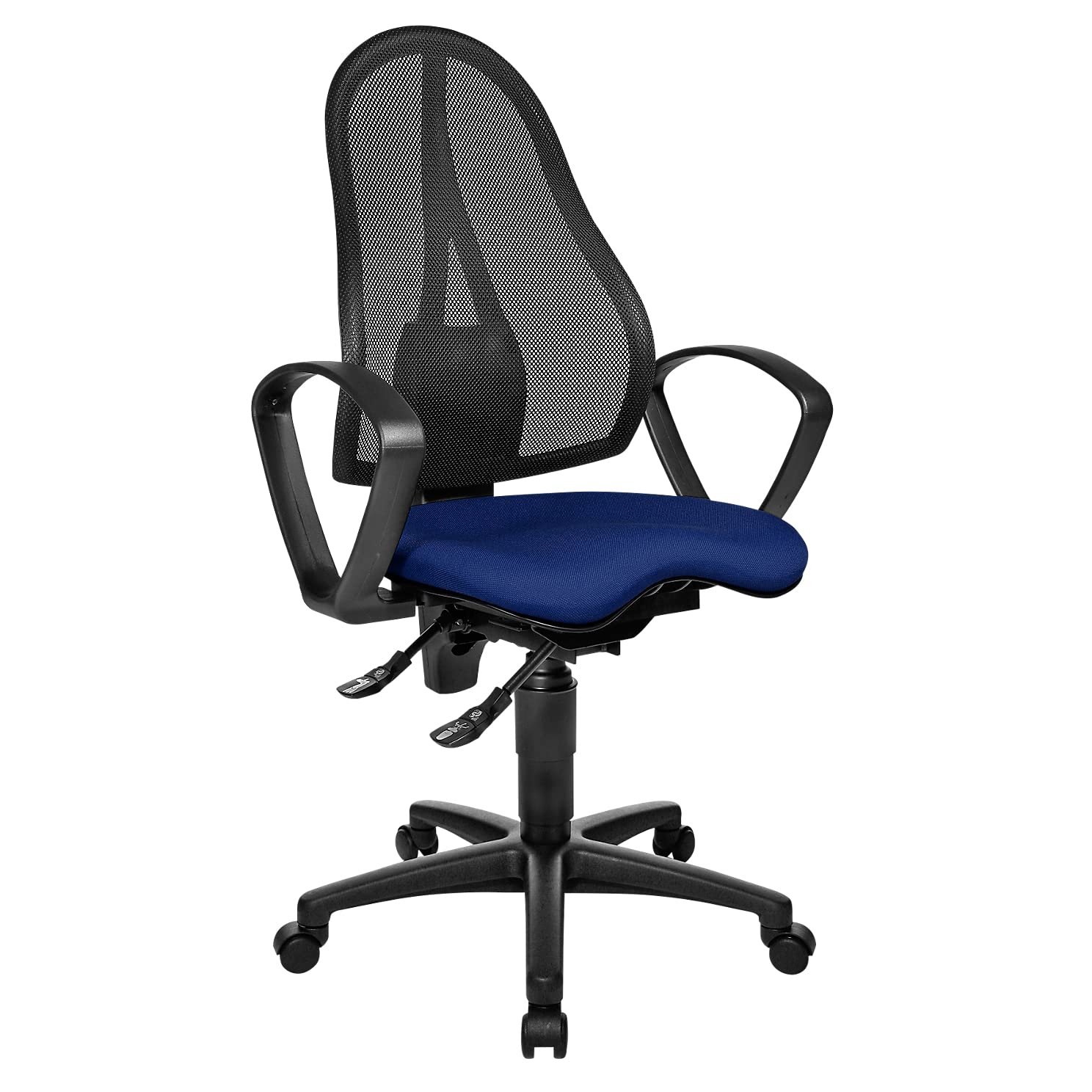 TOPSTAR Bürostuhl Schreibtischstuhl Balance 400 NET inkl. Armlehnen Fitness-Orthositz Blau Arbeitsstuhl Drehstuhl Schreibtischstuhl - 143082