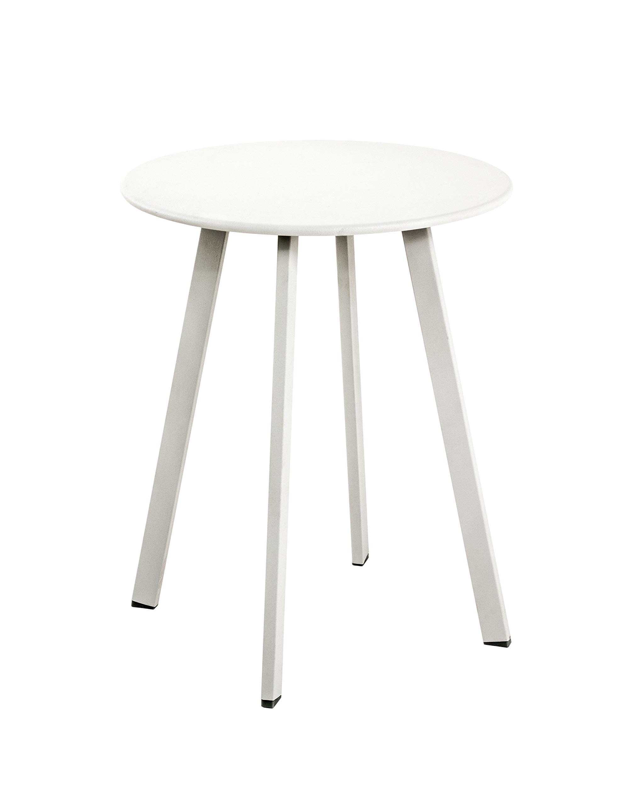 HAKU Möbel Beistelltisch, Metall, weiß, Ø 42 x H 49 cm