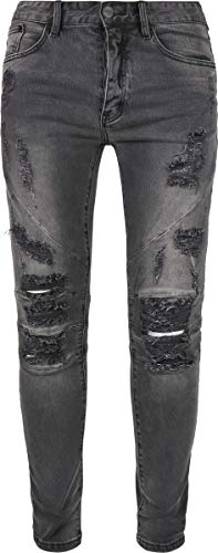 Cayler & Sons Men's C&S Paneled Denim Pants Jeans, Distressed Vintage Black, 2830