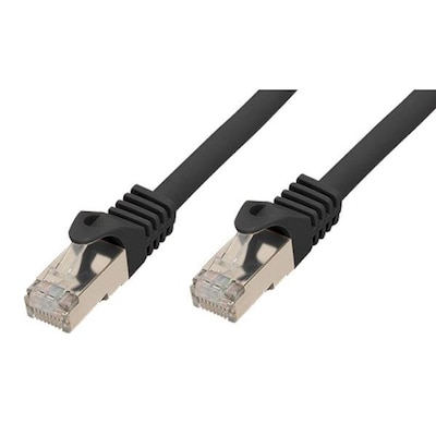 Good Connections RJ45 Ethernet LAN Patchkabel mit Cat. 7 Rohkabel und Rastnasenschutz RNS, S/FTP, PiMF, halogenfrei, 500MHz, OFC, 10-Gigabit-fähig (10/100/1000/10000-Base-T Ethernet Netzwerke) - z.B. für Patchpanel, Switch, Router, Modem - schwarz, 20 m