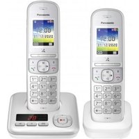 Panasonic KX-TGH722G schnurloses DECT Festnetztelefon AB, 2x Mobilteil silber