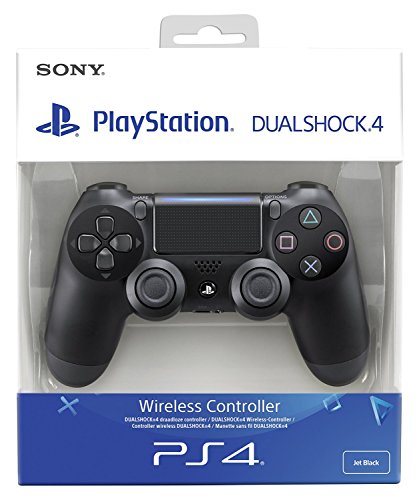 Sony Dualshock 4 Gamepad Playstation 4, Schwarz - Zubehör für Videospiele (Gamepad Playstation 4, Digital, D-pad, kabelgebunden/kabellos, Bluetooth/USB)