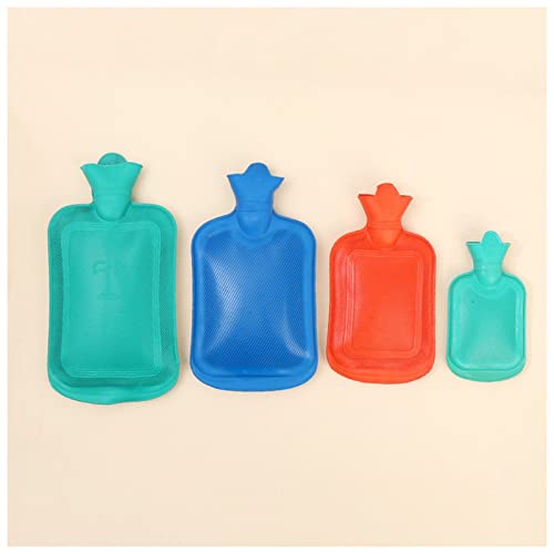 Mini Wärmflasche Wärmflasche Tasche Einfarbig PVC Silikon Gummi Wärmflasche Bewässerung Handwärmer Warm Palace Warm Bag (Größe : Blau M) (Größe: Blau S)