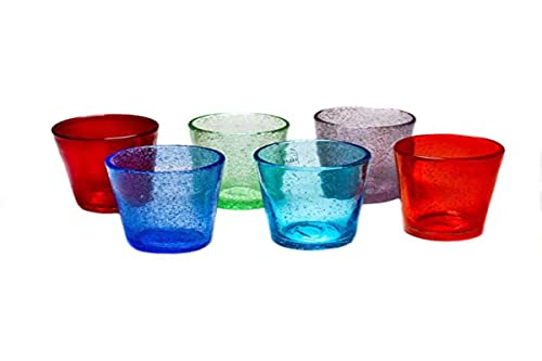 H+H Buntes Wasserglas – Set bestehend aus 6 Stück je CL 28 – Gläser-Set mit je 6 Stück je einer anderen Farbe – geeignet für jeden Anlass