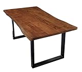 Sit Möbel Tisch, Nussbaumfarbig/Füße schwarz, 120 x 80 cm