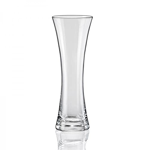 CRISTALICA Vase Blumenvas Fuß Blüten Sträuße Gefäß X Home 19,5cm transparent aus Kristallglas