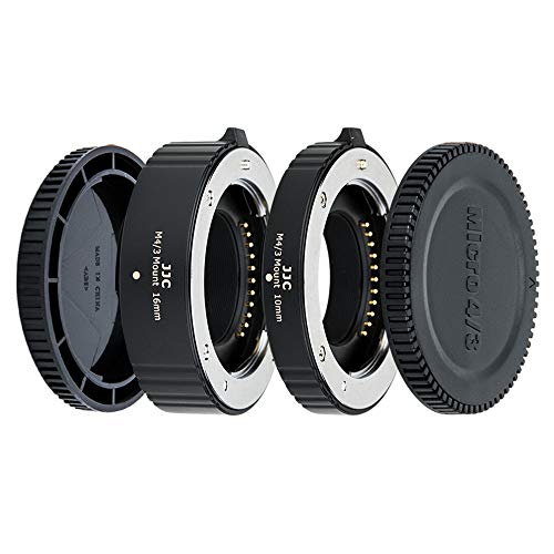 JJC Metall Autofokus-Zwischenringe (AF) mit TTL-Belichtung für Makrofotographie 10mm und 16mm (Passen für Olympus / Panasonic Micro Four Thirds MFT Kameras)