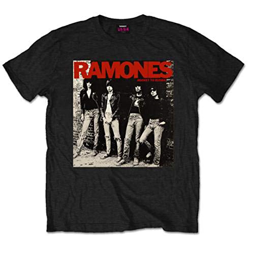 Ramones Herren T-Shirt Rocket to Russia Kurzarm, Schwarz, M