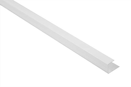 LEMAL U-Profil PT5, PVC Kunststoff weiß für 12,5mm Rigipsplatten (200 Meter / 100 Leisten) - U Profile Rigips Platten Gipskartonplatten Abdeckprofil
