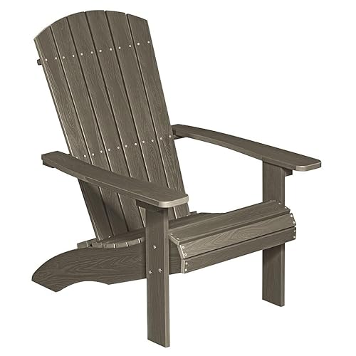 NEG Design Adirondack Stuhl Marcy (braungrau) Westport-Chair/Sessel aus Polywood-Kunststoff (Holzoptik, wetterfest, UV- und farbbeständig)
