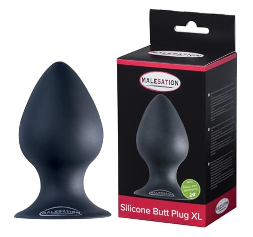 MALESATION Silicone Butt Plug XL Schwarz