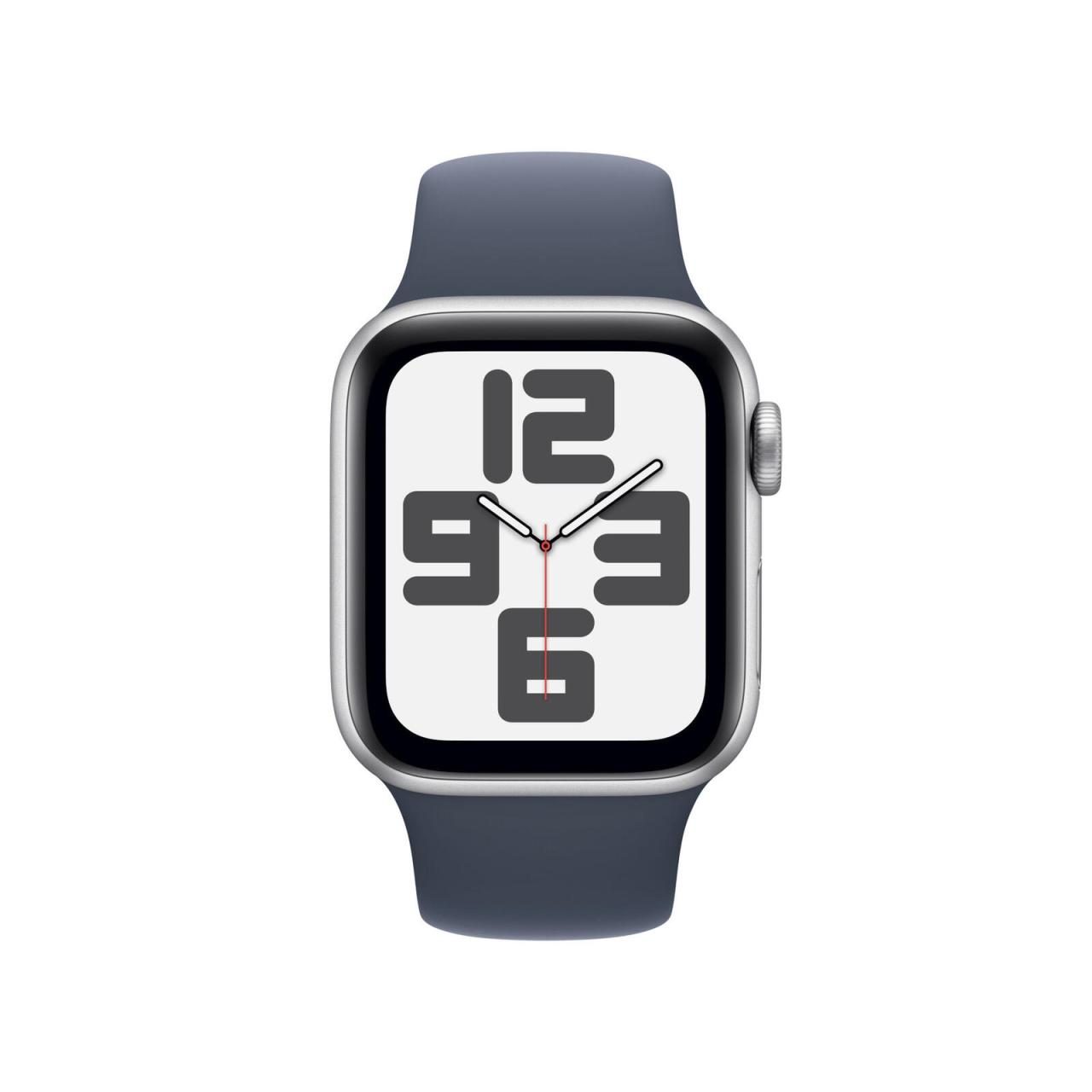Apple Watch SE (GPS + Cellular) 44mm Aluminiumgehäuse silber, Sportband sturm...
