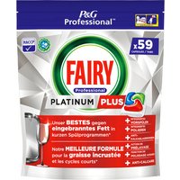 Fairy Professional Platinum Plus Geschirrspülmaschinen-Tabs, 59 Spülgänge, Hervorragende Reinigungslösung für Eingebranntes Fett und Kurzprogramme, HACCP-Konform