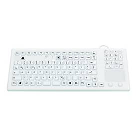 InduKey TKG-107-TOUCH - Tastatur - mit Touchpad - USB - Deutsch - weiß