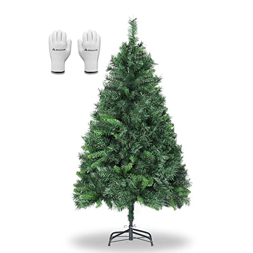 SALCAR Weihnachtsbaum künstlich 150cm mit 408 Spitzen, Tannenbaum künstlich Schnellaufbau inkl. Christbaum-Ständer, Weihnachtsdeko - grün 1,5m