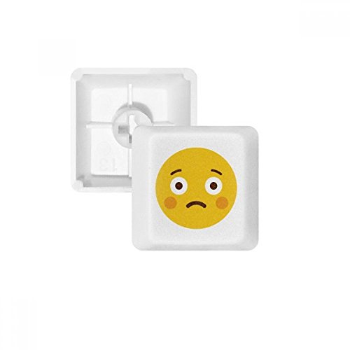 Shy Yellow Cute Online Emoji PBT Tastenkappen für mechanische Tastatur, Weiß Mehrfarbig Mehrfarbig R2