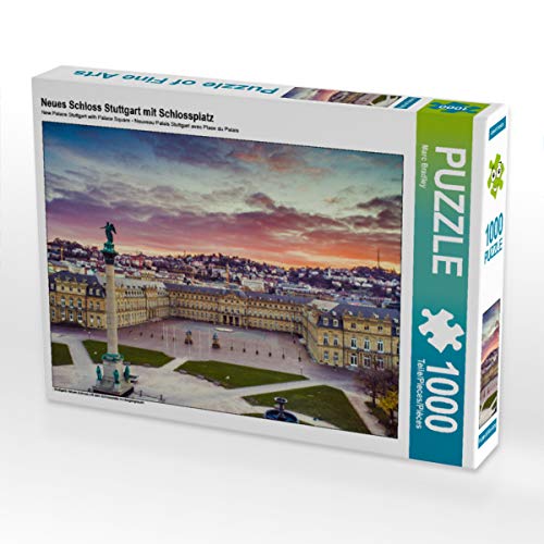 CALVENDO Puzzle Neues Schloss Stuttgart mit Schlossplatz 1000 Teile Lege-Größe 64 x 48 cm Foto-Puzzle Bild von Marc Feix Photography