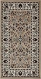 andiamo Teppich Oriental - Wohnzimmerteppich - orientalische Deko - Teppich Schlafzimmer pflegeleicht mit zeitlosem orientalischem Muster 80 x 150 cm Beige