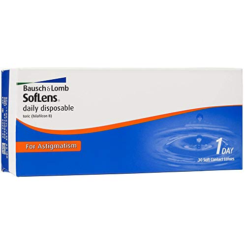 SofLens daily disposable Toric Tageslinsen weich, 30 Stück / BC 8.60 mm / DIA 14.2 / CYL -1.75 / ACHSE 180 / -06.50 Dioptrien