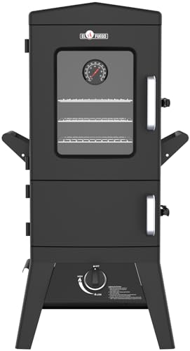 Gasgrill "Portland W2" von El Fuego® Smoker mit Fenster, inkl. Gasschlauch u. Druckminderer, 3,5 kW leistungsstark, mit Thermometer, große Garkammer, AY 3176