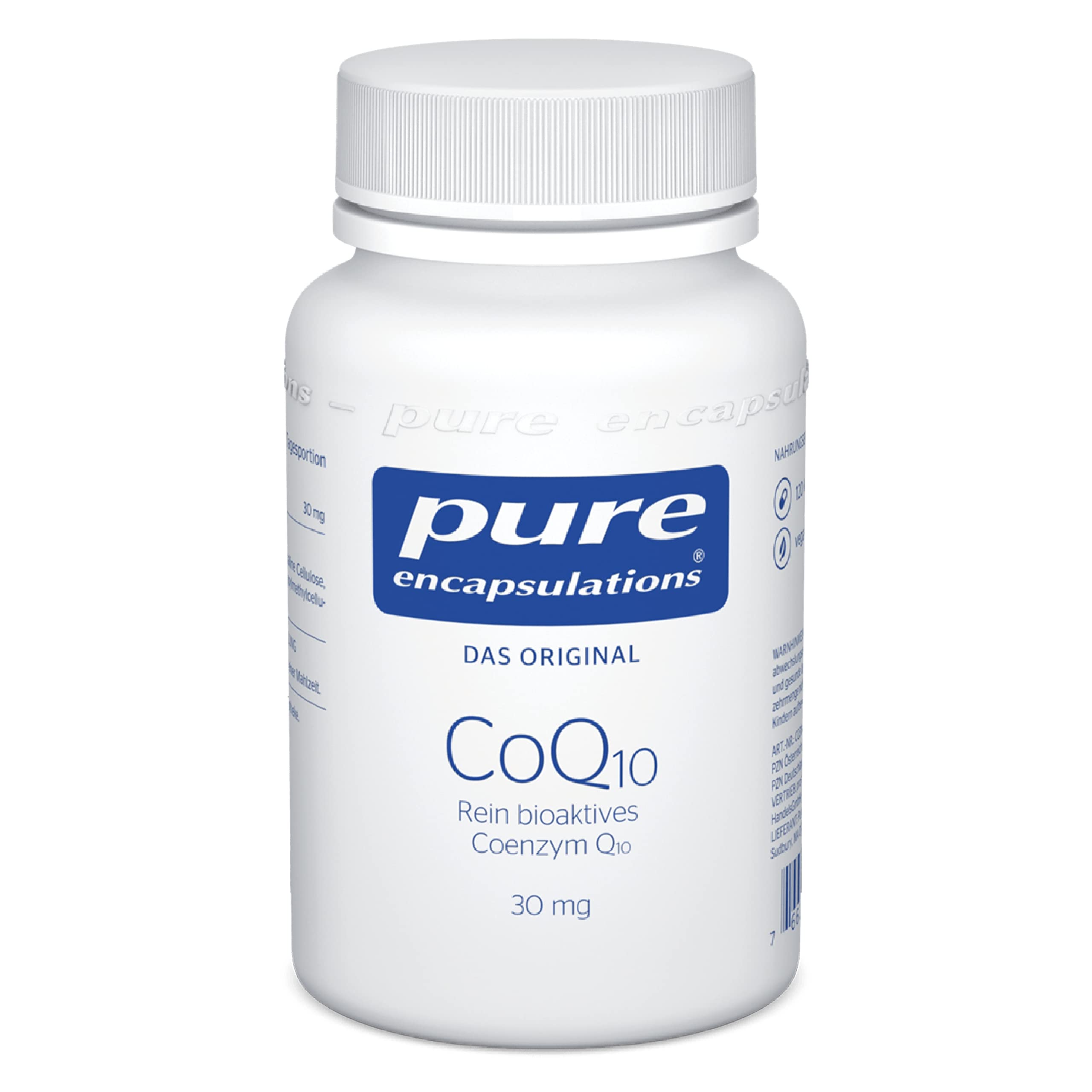 Pure Encapsulations - CoQ10 30mg - Coenzym Q10 in seiner biologisch aktiven Form - 120 Kapseln