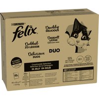 Megapack Felix "So gut wie es aussieht" Pouches 80 x 85 g - Doppelt Lecker Auswahl vom Land (4 Sorten gemischt)