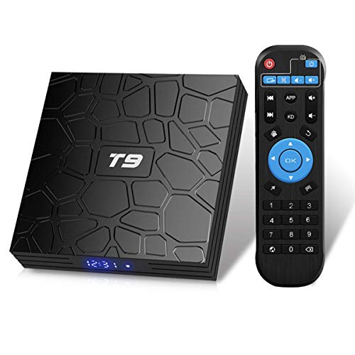 T9 Android TV Box Android 9.0 4GB RAM 32GB ROM RK3318 Quad Core Support 2.4G 5GHz WiFi Bluetooth 4.0 4K 3D HDMI DLNA Smart TV Box