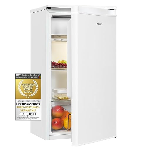 Exquisit Kühlschrank KS86-0-090E weiss | 79 l Nutzinhalt | Eisfach | LED-Beleuchtung | 45cm Breite