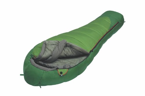 ALEXIKA Unisex-Adult Schlafsack Mountain Wide, Linke Reißverschluss Outdoor, grün/grau, 230 x 90