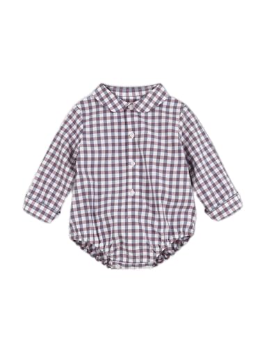Gocco Baby-Jungen Camisa Body Vichy Businesshemd, Fresa Oscuro, Regular