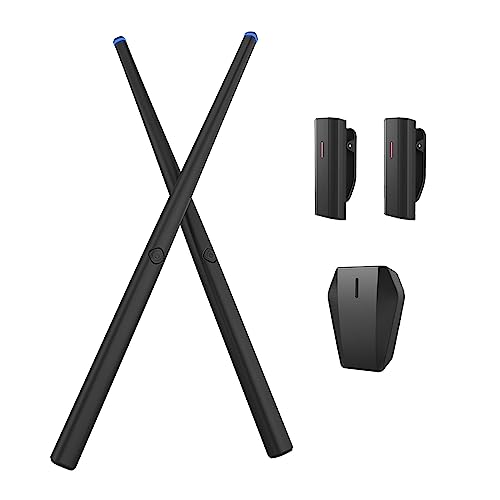 Vereen Tragbarer Air Drum Digital Elektronischer Drumstick Drumstick für Kinder Tenor Pocket Drum Stick Set mit Fußpedalen Bluetooth Adapter