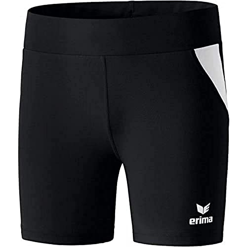 Erima Damen Shorts Tight, Schwarz/Weiß, 36