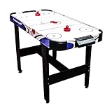 Carromco Airhockeytisch CROSSCHECK-XT | Air hockey Spieltisch mit belüftetem Spielfeld, Hochglanzspielfeld, inklusive Pusher und Pucks, 79 x 122 x 61 cm