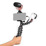 JOBY GorillaPod Advanced Vlogging Kit für Smartphones, Universales Vlogging Kit, Smartphone-Content-Creators, Beamo LED-Licht, Wavo-Mikrofon, GripTight-Handyklemme, Dynamische Mikrofone, Mini-Mikro