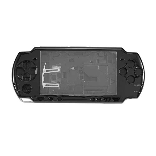 Diyeeni Ersatz Gehäuse für Sony PSP 2000, Solide Schützende Gmae Case Button Cover, Anti-Rutsch Funktion Haltbare ABS Material Full Housing Reparatur Mod Case Schwarz/Weiß(Schwarz)
