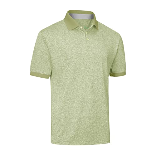 Mio Marino Golf Poloshirt für Herren - Dry Fit - Ultradünner, atmungsaktiver Stoff, Oliv/Blatt für mich (Leaf It to Me), 3X-Groß