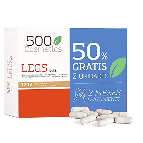 500Cosmetics Legs–Auf natürlichen Inhaltsstoffen basierende Kapseln zur Vorbeugung und Beseitigung von Krampfadern–Verbesserung der Durchblutung und Verringerung von Schwellungen–mit Rosskastanie–EU