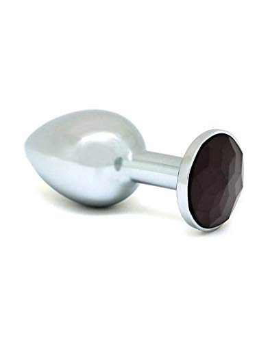 Erotic Fashion ra8014 Butt Plug XS mit cristal, schwarz Metall-Durchmesser 2,4 x 5,7 cm, 1er-Pack (1 x 1 Stück)