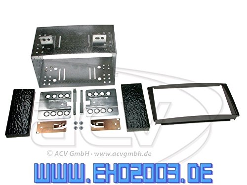 2 DIN Radioeinbauset Blende Radioanschlusskabel Antennenadapter Komplettset für Kia Ceed SW Pro ED 2007-2011 schwarz