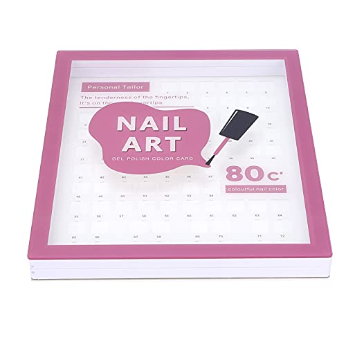 Nail Art Display Book, Nail Color Card Book Salon Nail Gel Polish Color Card Board für Nagelstudio für Nail Art Works Display