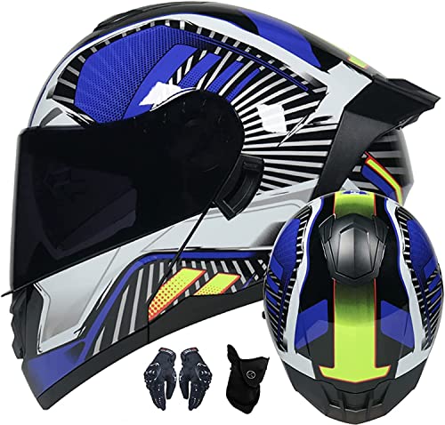 Klapphelm Motorradhelm Integralhelm Mit Doppelvisier Sonnenblende Outdoor Unisex Integralhelm Klapphelm Motorradhelm,ECE-Zertifiziert Motorrad Modularer Helm (Color : N, Size : S=55-56cm)